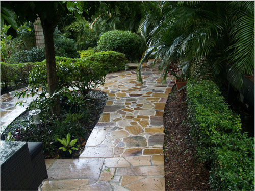 Inness Green Landscaping sandstone path paving