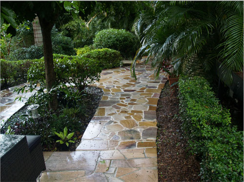 Inness Green Landscaping sandstone path paving