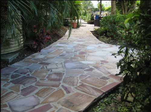 Inness Green Landscaping Sandstone path paving